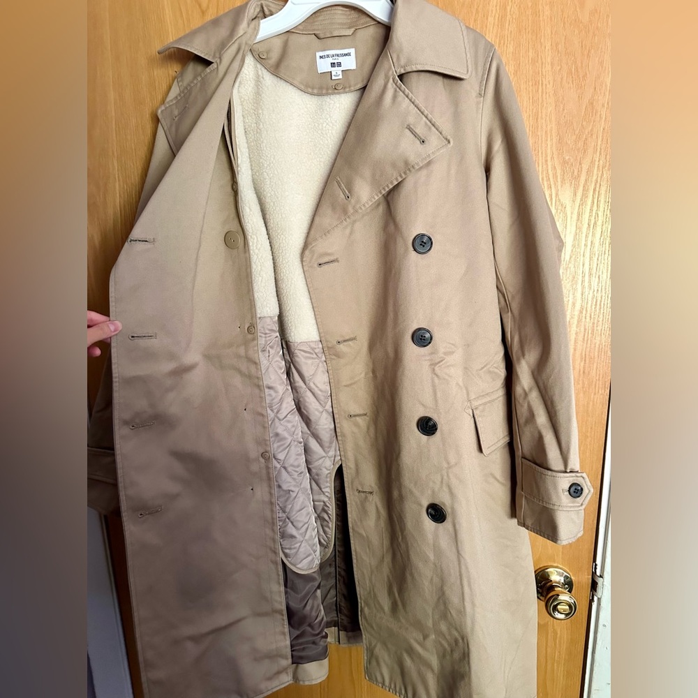 Uniqlo Ines de la Fressange Khaki Trench Coat - Picture 8 of 12